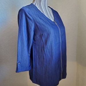 CORVIA BLUE CHAMBRAY TOP SZ PS NWT